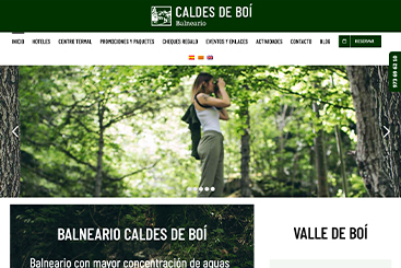 Muestra diseño página web Balneari Caldes de Boí