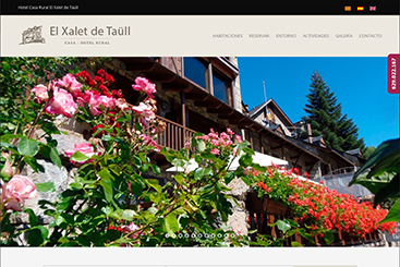 Muestra Diseño Web Lleida Hotel Casa Rural El Xalet de Taüll